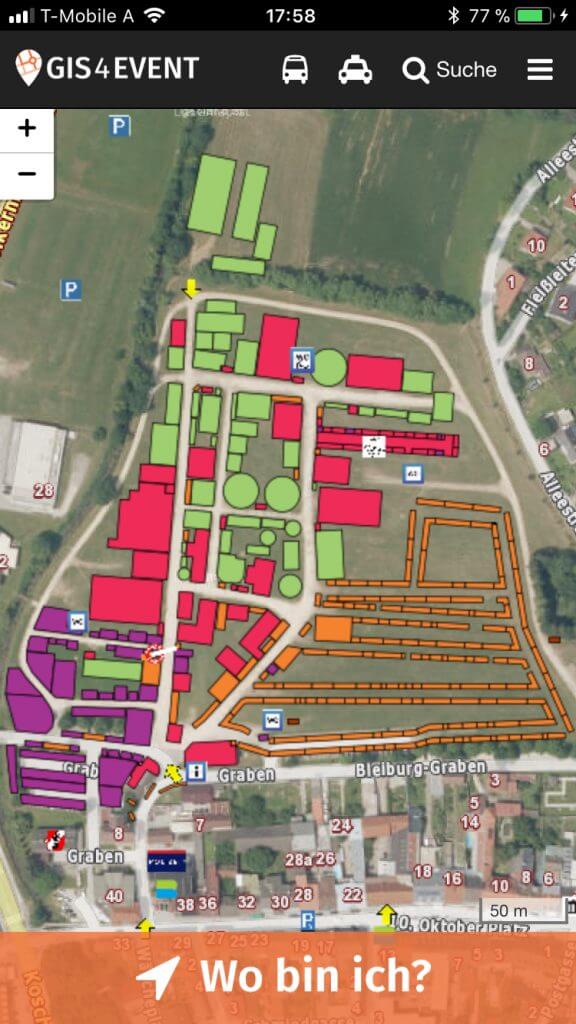 Online Karte für den Bleiburger Wiesenmarkt